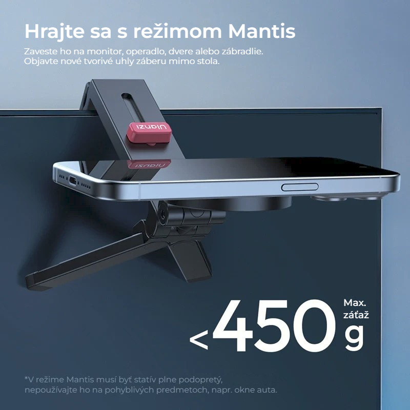 Ulanzi MA88 MagLock držák telefonu – Zavěšení v režimu Mantis