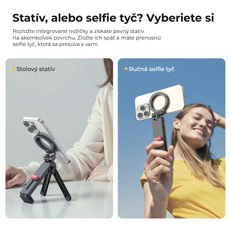 Ulanzi MA88 MagLock držák telefonu – Stativ, nebo selfie tyč