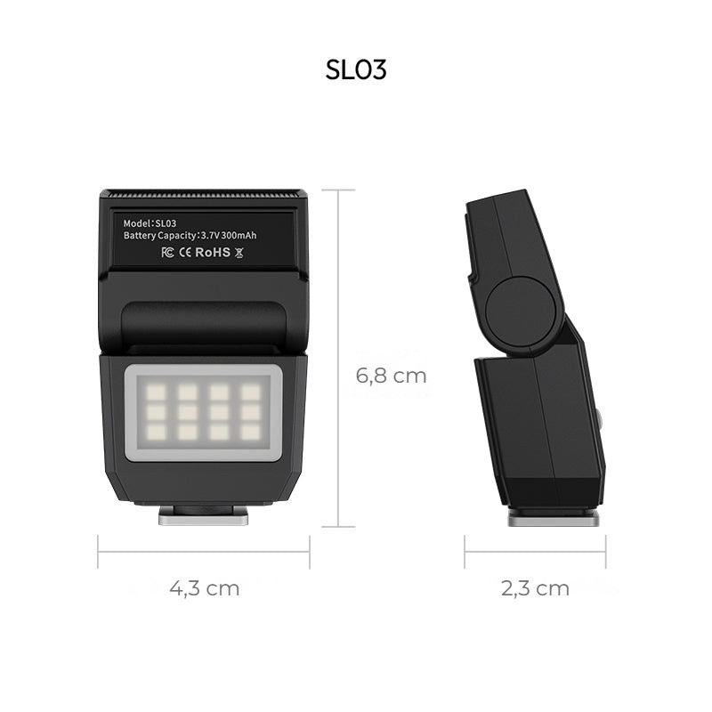 Ulanzi SL03 Spark Lite Camera Flash – Rozměry