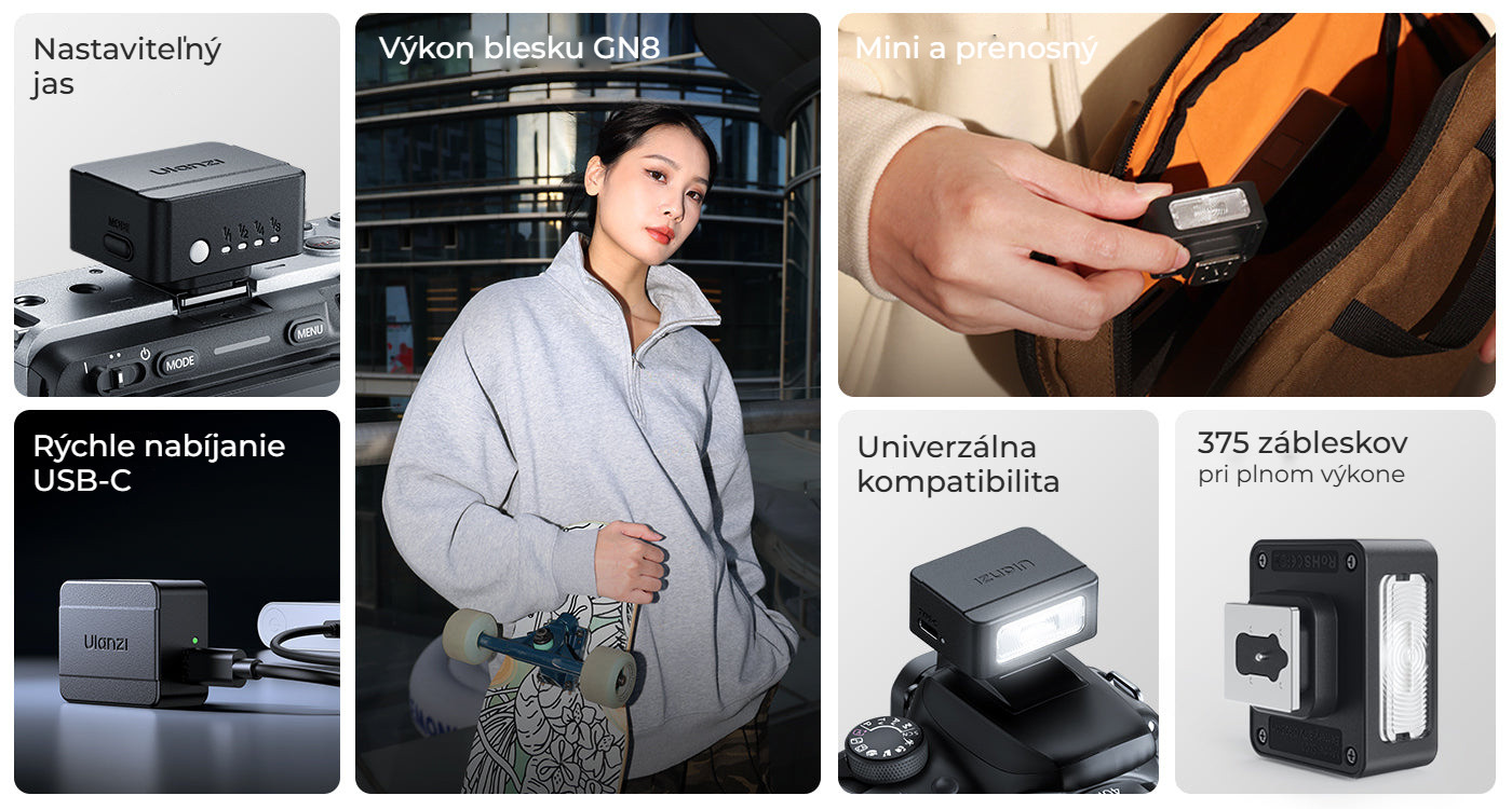 Ulanzi SL01 Spark Lite Camera Flash Light – Vše podstatné na jednom obrázku