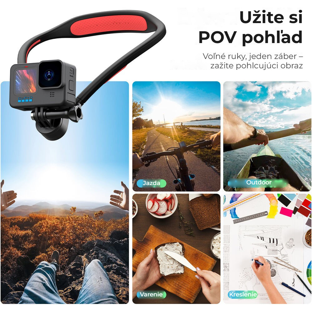 Ulanzi Go-Quick II krční držák pro akční kameru – Přirozené POV záběry