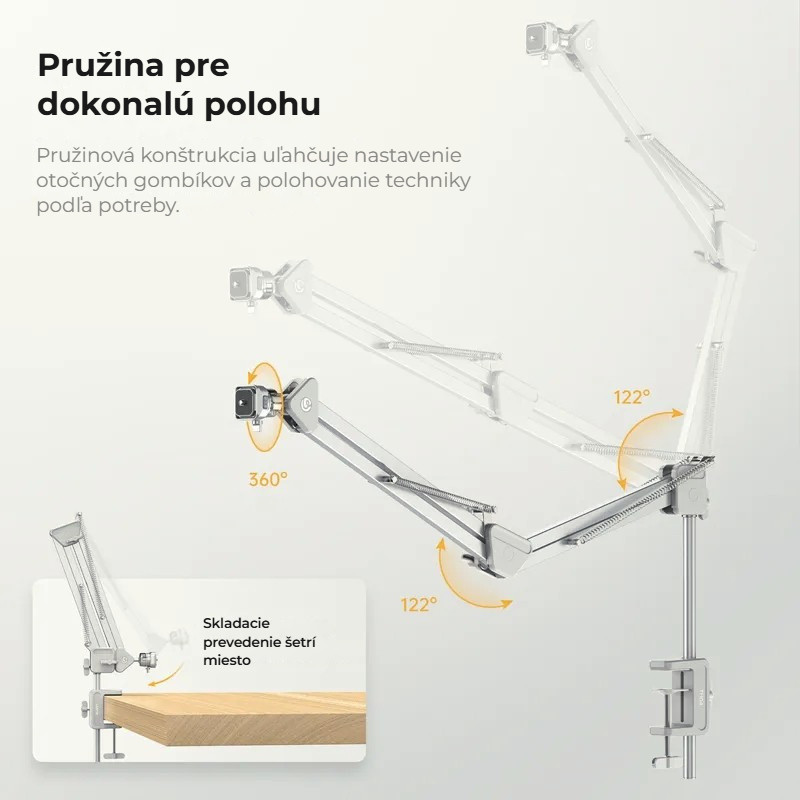 Ulanzi TH04 Overhead Camera Mount – Pružinové nastavení polohy