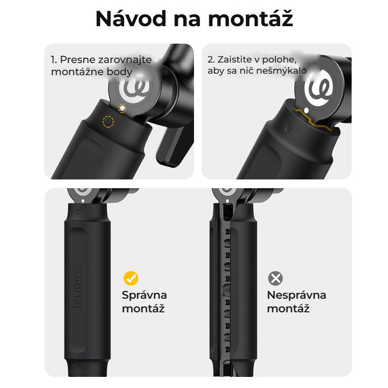 Ulanzi TA10 3-Section Magic Articulating Arm – Rukojeť 2 v 1 se silikonovým návlekem