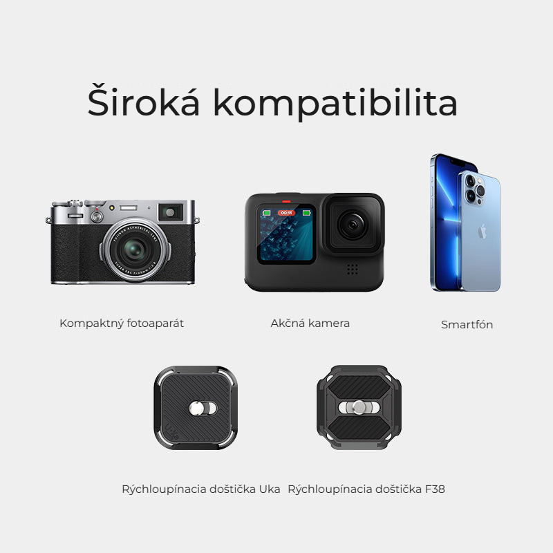 Ulanzi TT38 ClickOpen Tabletop Tripod – Široká kompatibilita