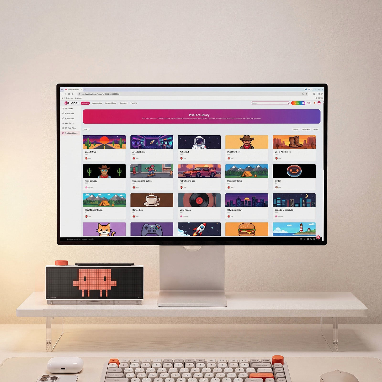 Ulanzi TC002 Pixbar Smart Pixel Clock II – PixelGrid a vlastní pixel art