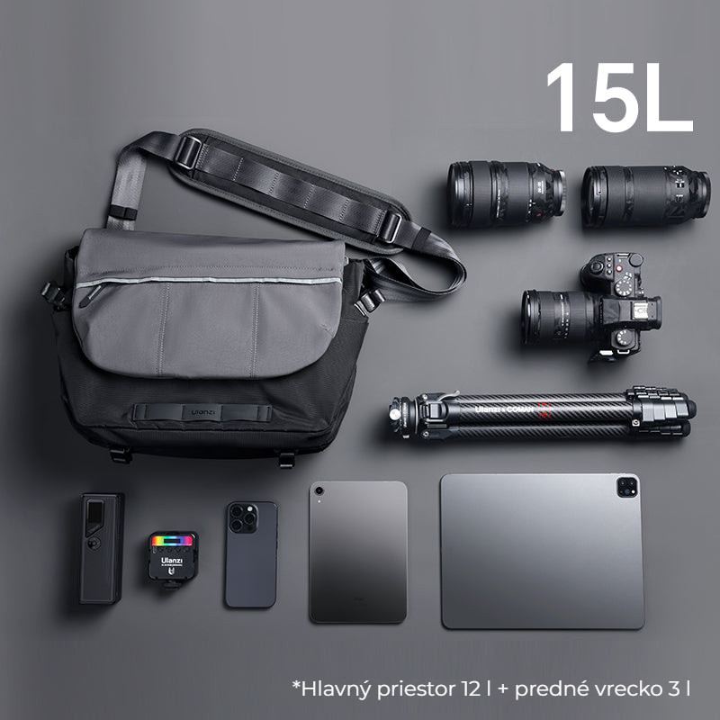 Ulanzi TE88 Camera Shoulder Bag – Objem 15 l: 12 l + 3 l