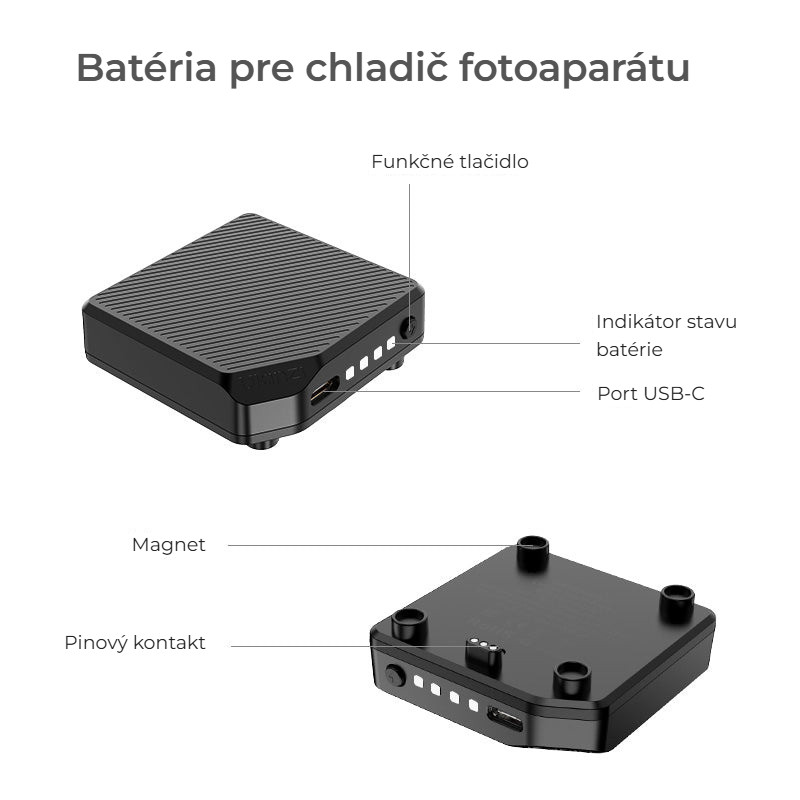 Ulanzi CU01 Thermostatic Semiconductor Kit – Popis baterie