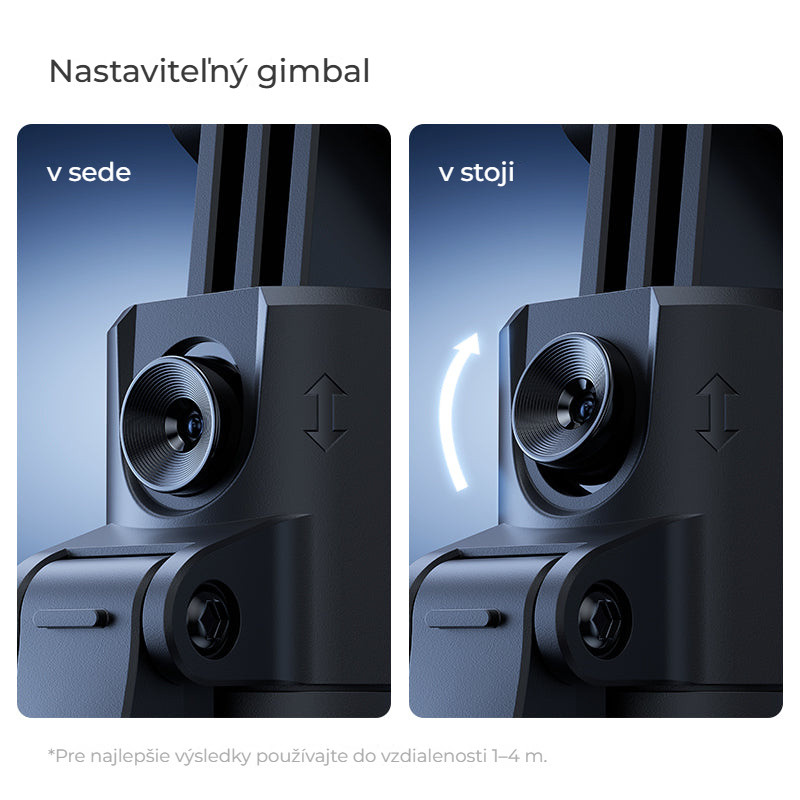 Ulanzi TT23 selfie tyč a stativ s automatickým sledováním – Gimbal pro sed i stoj