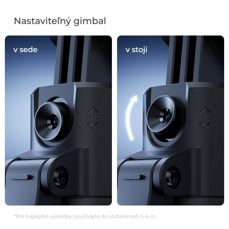 Ulanzi TT23M magnetická selfie tyč se stativem – Nastavitelný gimbal pro sed i stoj