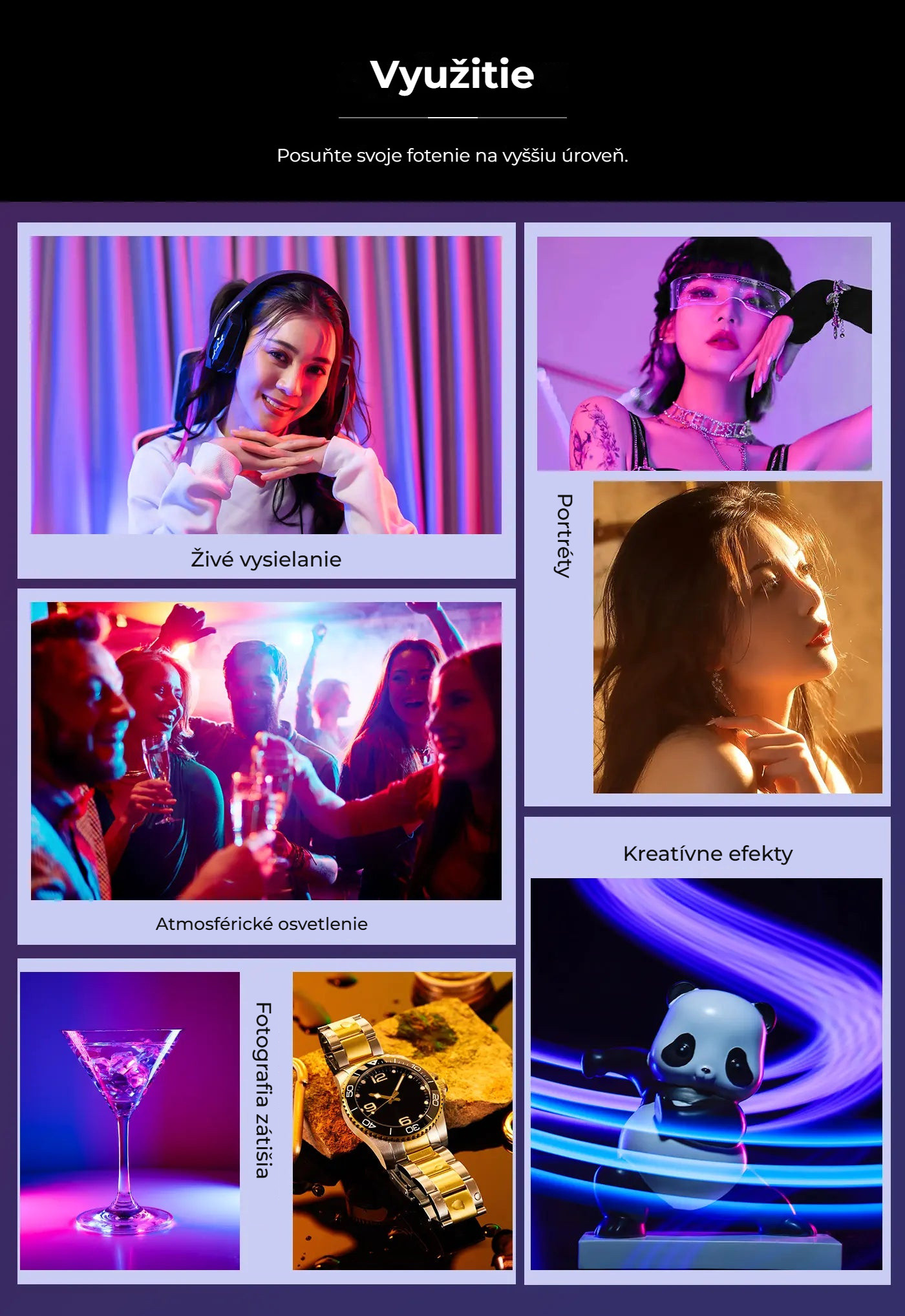 Ulanzi U60 RGB Pocket Light (White) – Pro streamování, portréty i produktové záběry