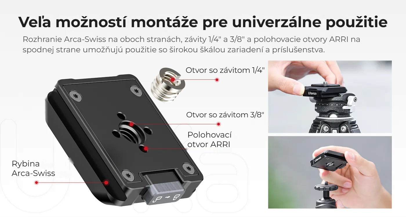 Ulanzi Uka Quick Release Plate and Base Kit – Více možností montáže