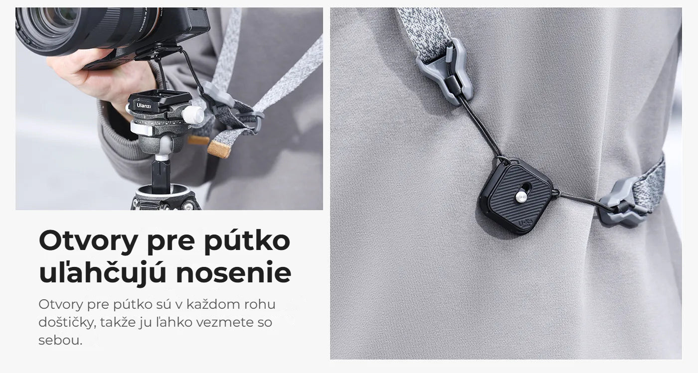 Ulanzi Uka Quick Release Plate and Base Kit – Otvory pro poutko