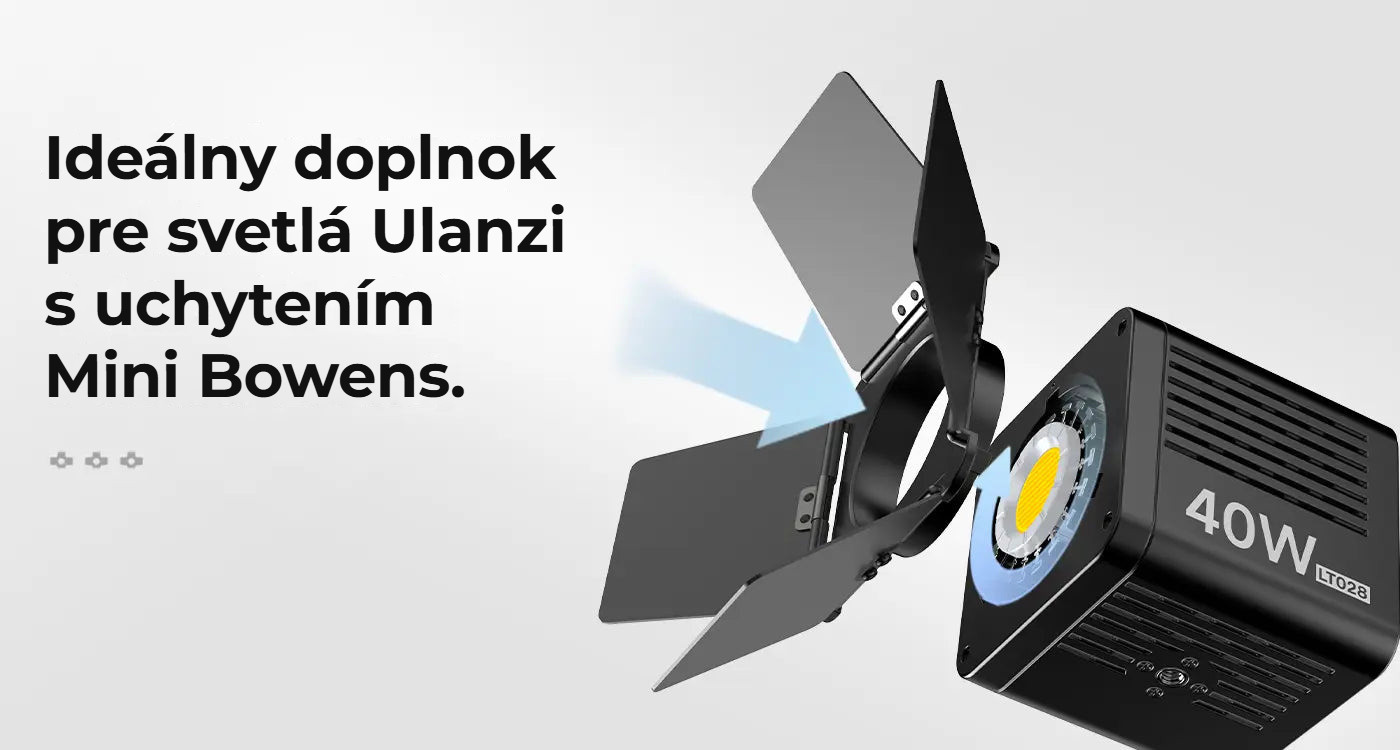 Ulanzi M4 4-Leaf Barndoors – Ideální doplněk pro světla s Mini Bowens