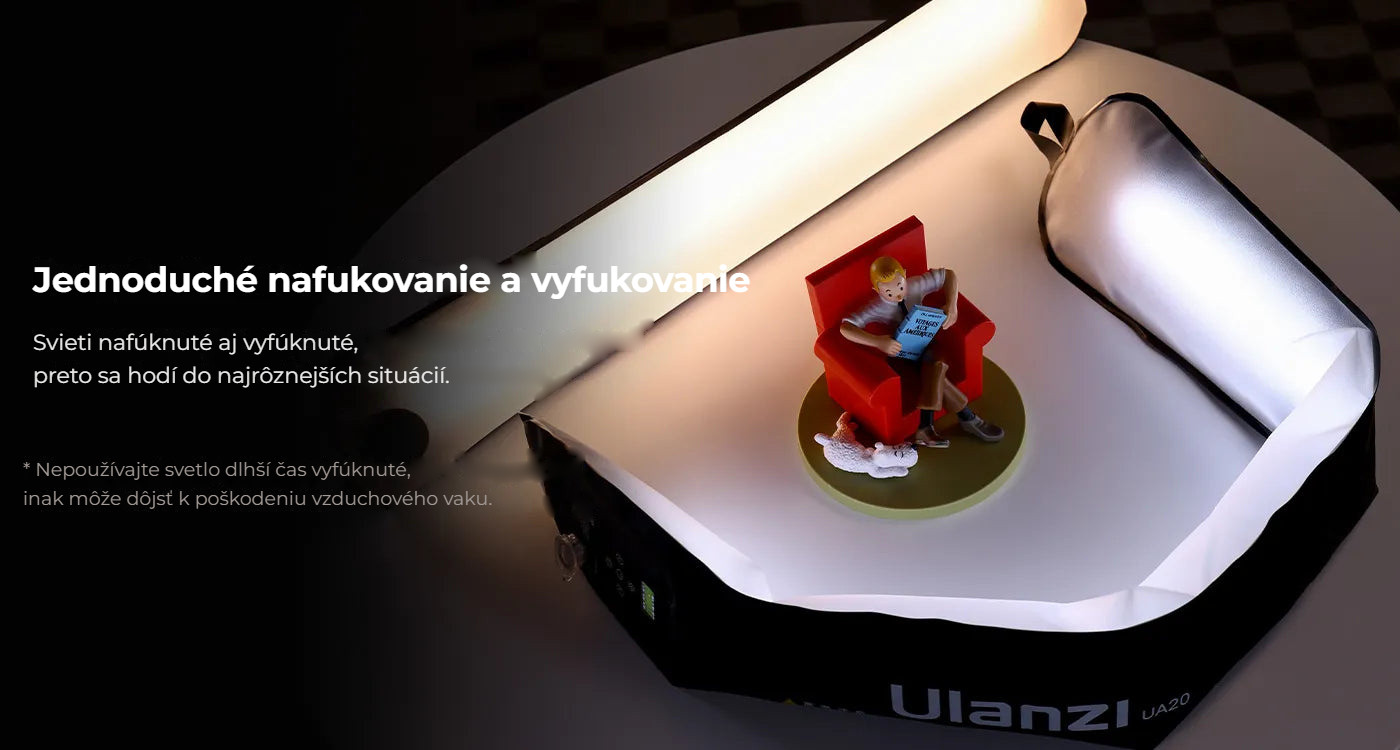 Ulanzi UA20 20W nafukovací světlo – Snadné nafukování a vyfukování
