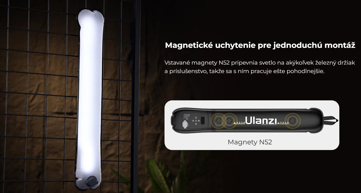 Ulanzi UA20 20W nafukovací světlo – Magnetické uchycení pro snadnou montáž