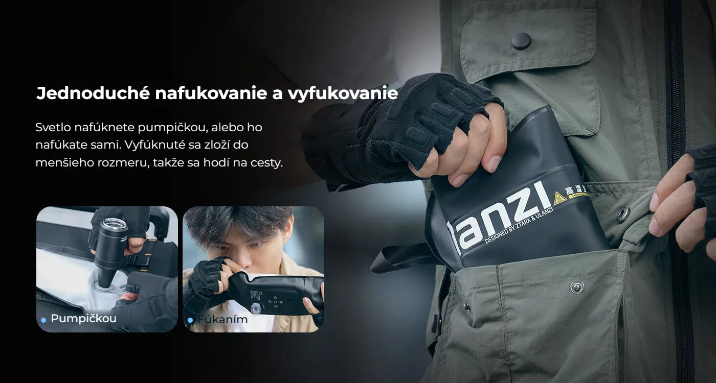 Ulanzi UA20 20W nafukovací světlo – Nafouknutí pumpičkou nebo ústy
