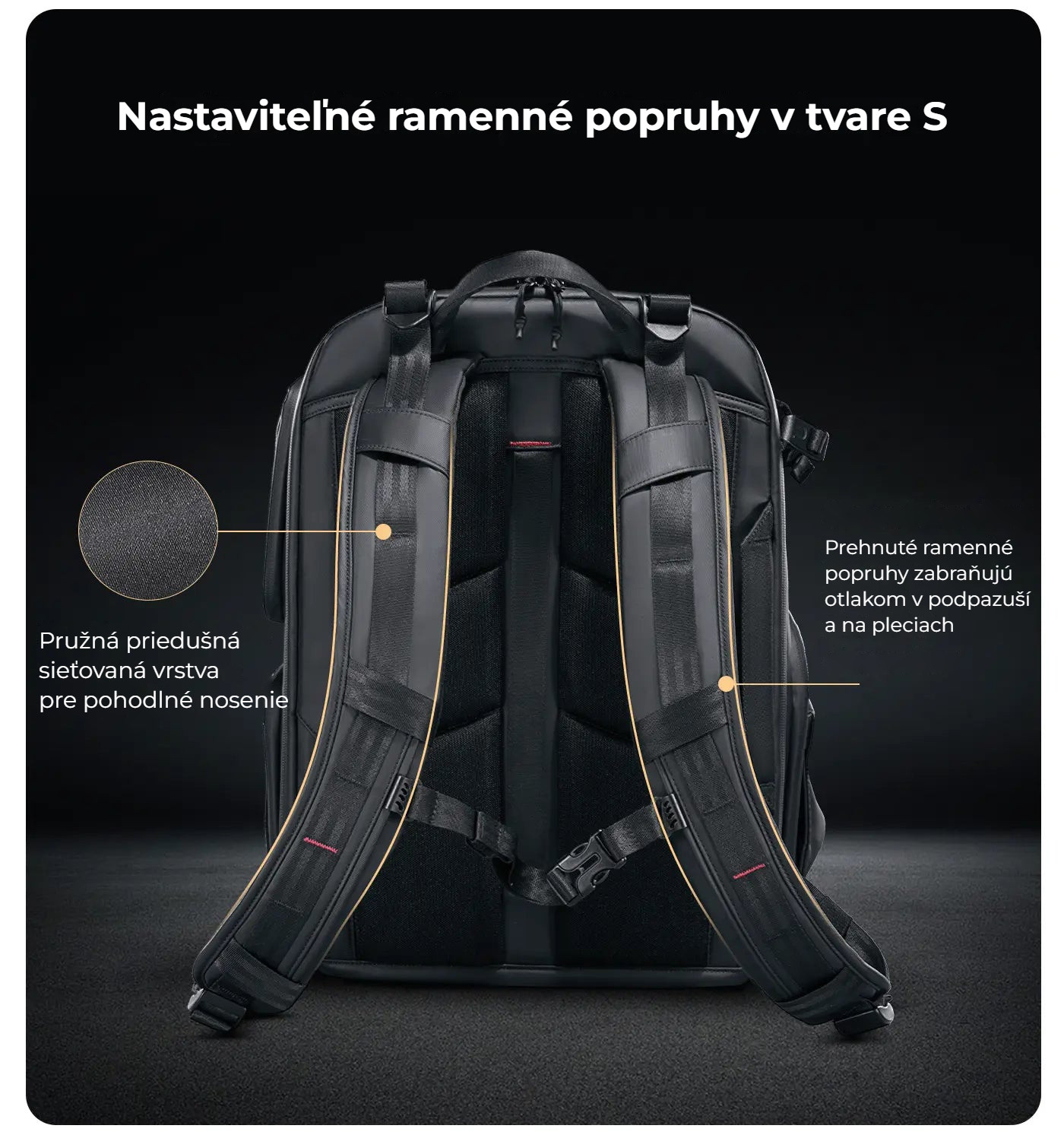 Ulanzi BP10 Hardshell Camera Backpack – Anatomicky tvarované ramenní popruhy
