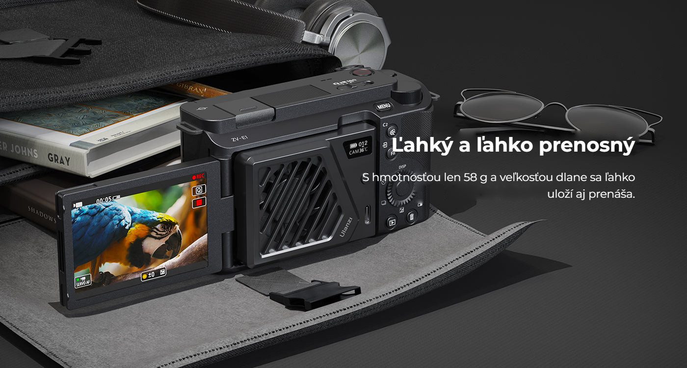 Ulanzi Camera Cooling Fan V3 stříbrný – Lehký a malý