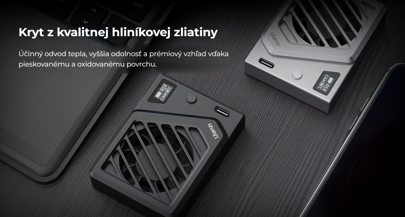 Ulanzi Camera Cooling Fan V3 stříbrný – Hliníkové tělo