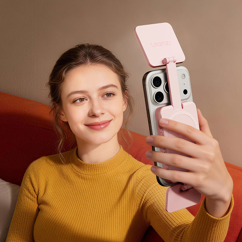Ulanzi GL01 GlowUp světlo (Sakura Pink) – Selfie s přirozenějším světlem