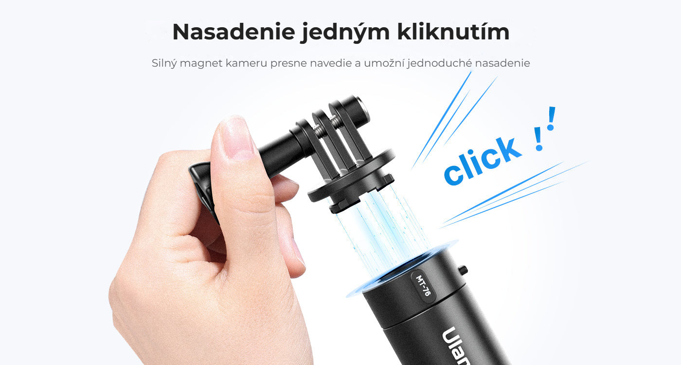 Ulanzi MT-76 Go-Quick II selfie tyč 1,5 m – Nasazení jedním kliknutím