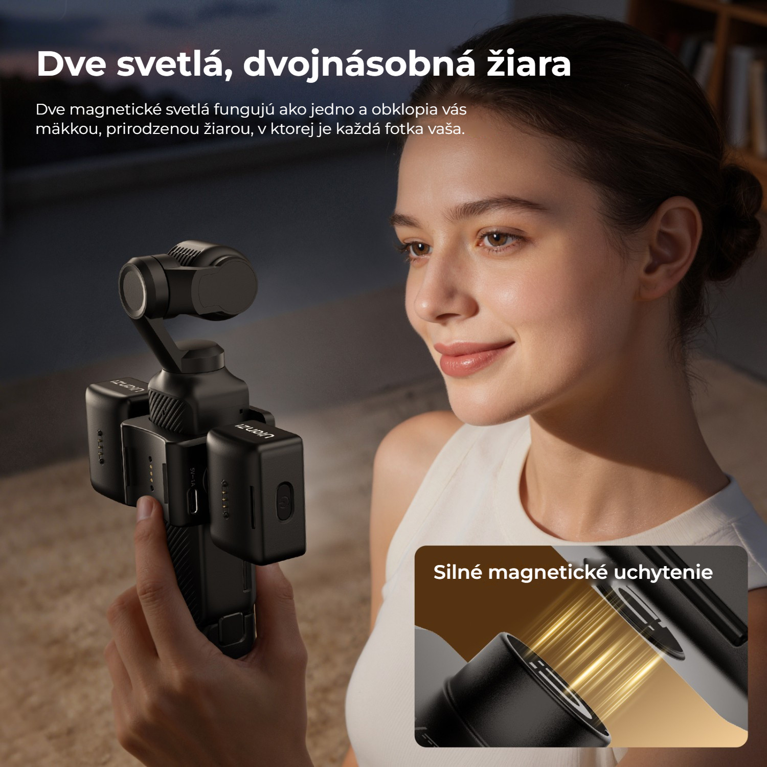 Ulanzi LM06 magnetická světla – Dvě světla, dvojnásobná záře