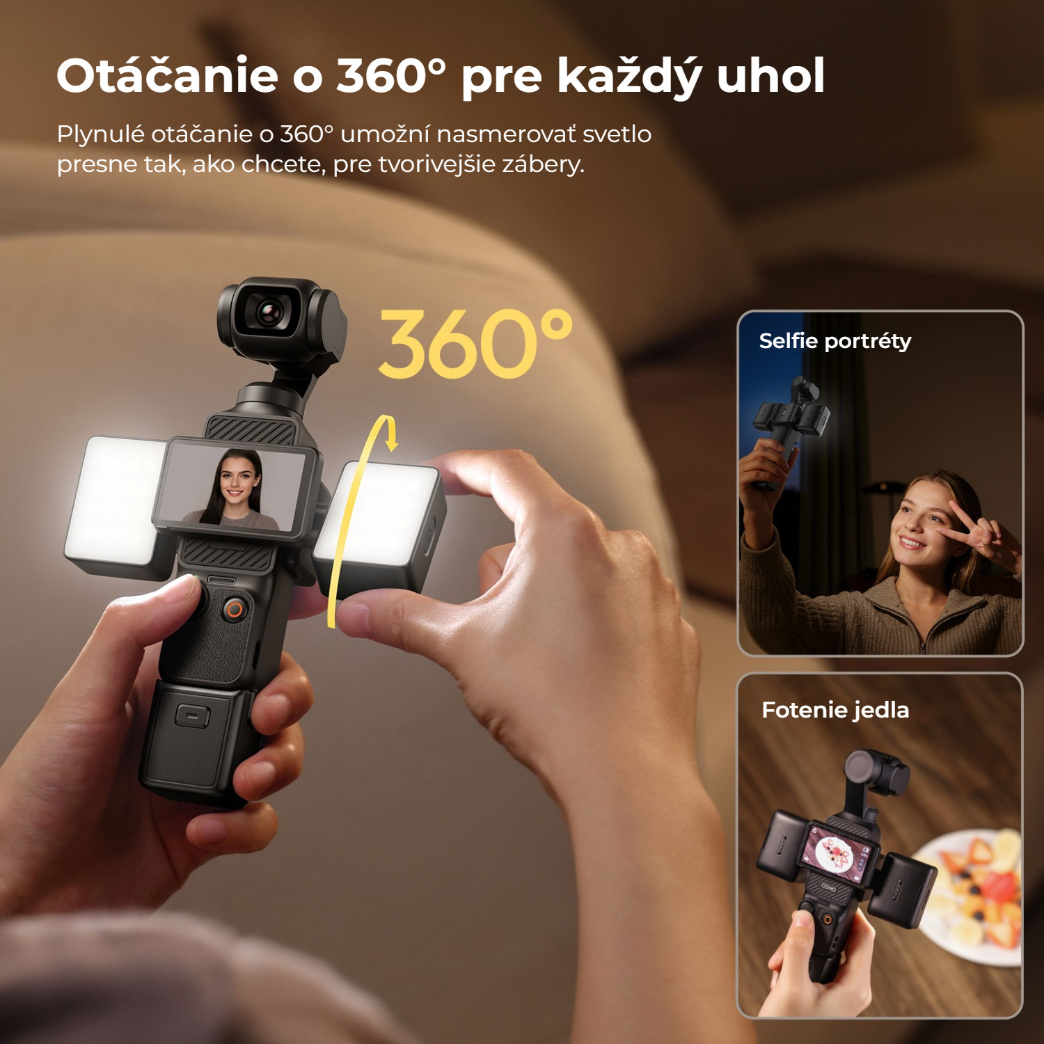 Ulanzi LM06 magnetická světla – Otáčení o 360° pro každý úhel