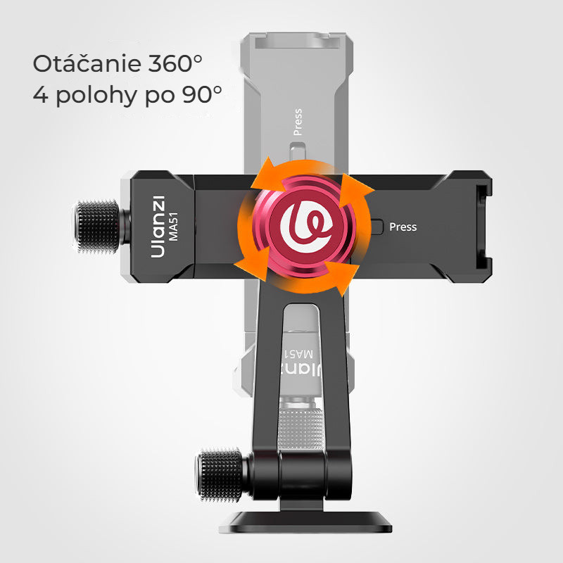 Ulanzi MA51 QuickClip – Rotace 360° ve čtyřech polohách