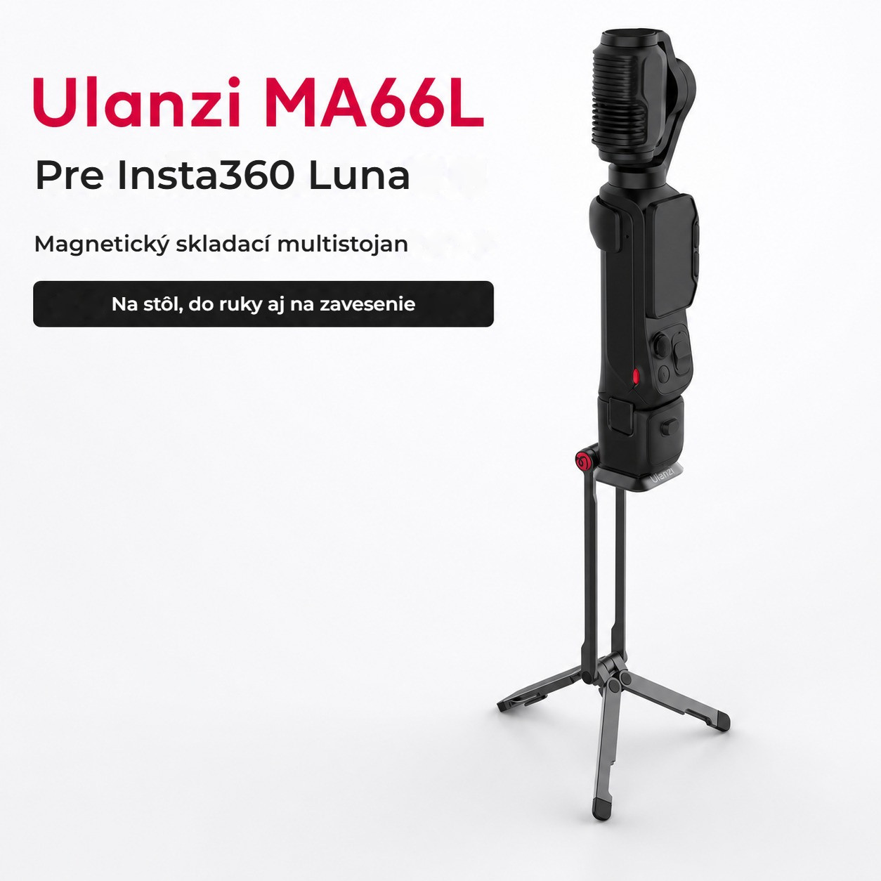 Ulanzi MA66L Black – Navrženo pro Insta360 Luna Ultra