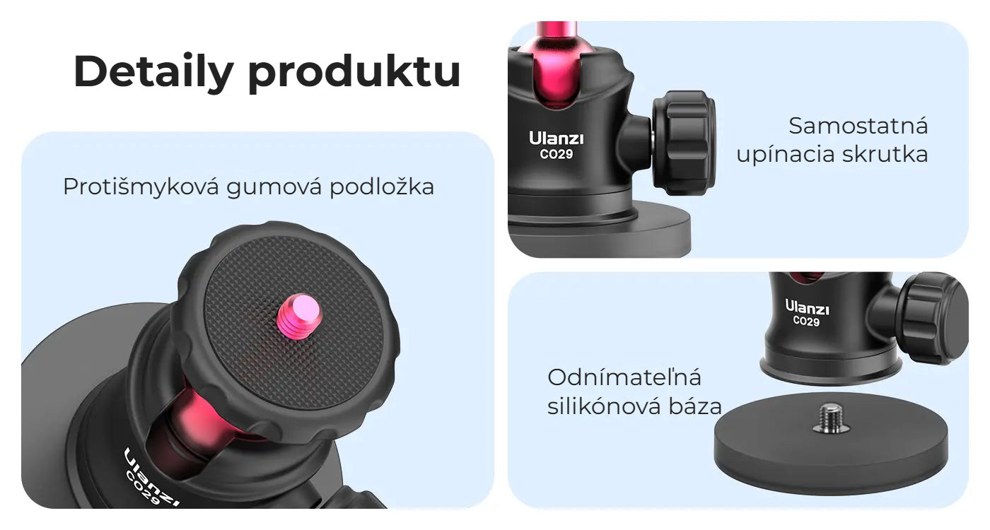 Ulanzi Magnetic Camera Mount for GoPro – Detaily provedení