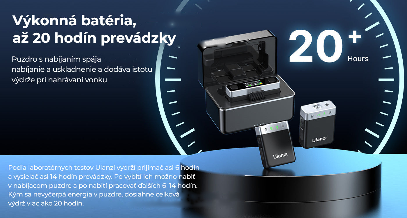 Ulanzi U-Mic AM18 – Výdrž až 20 hodin