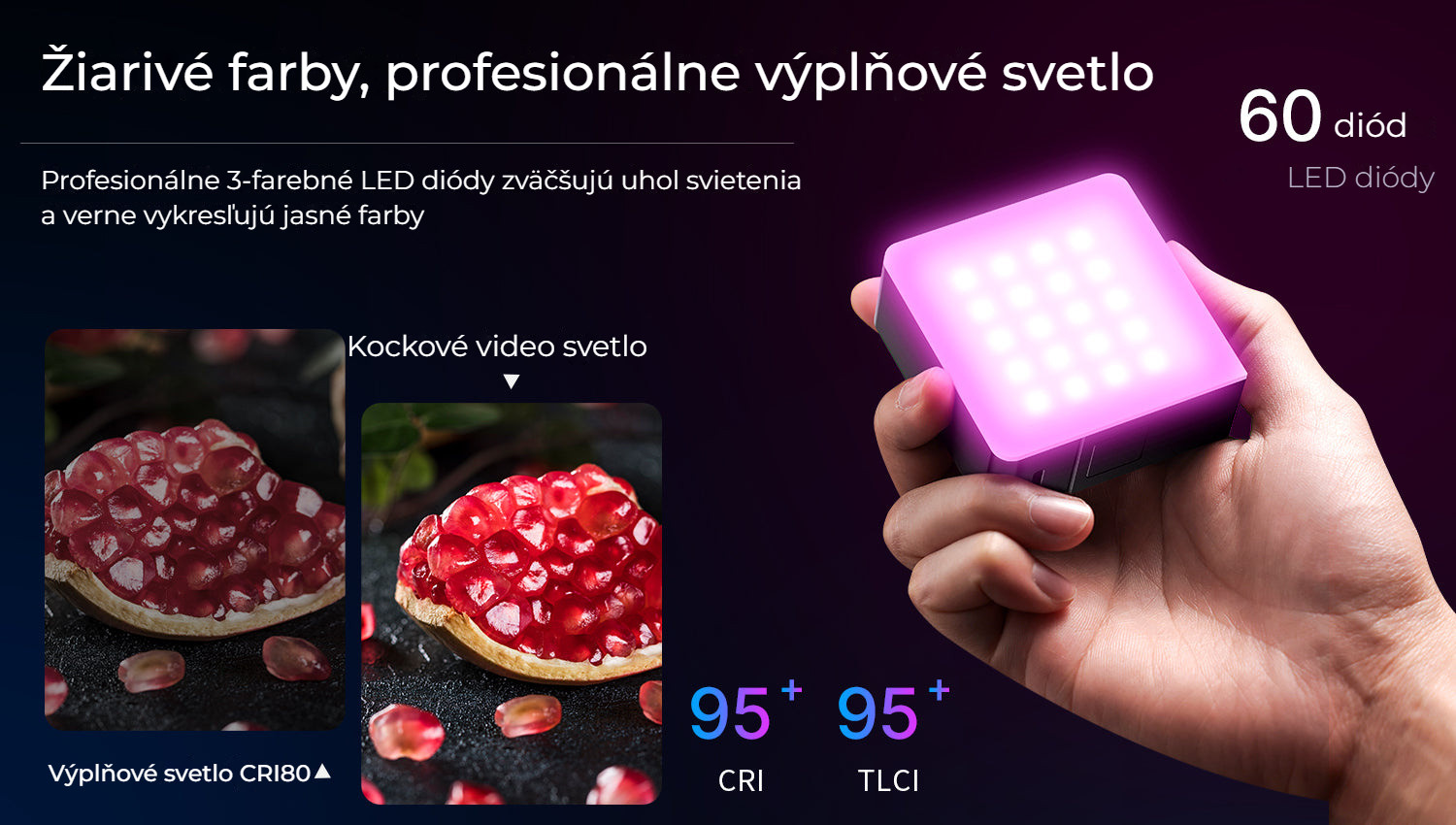 Ulanzi VL49 Pro RGB – Výplňové světlo s věrnými barvami