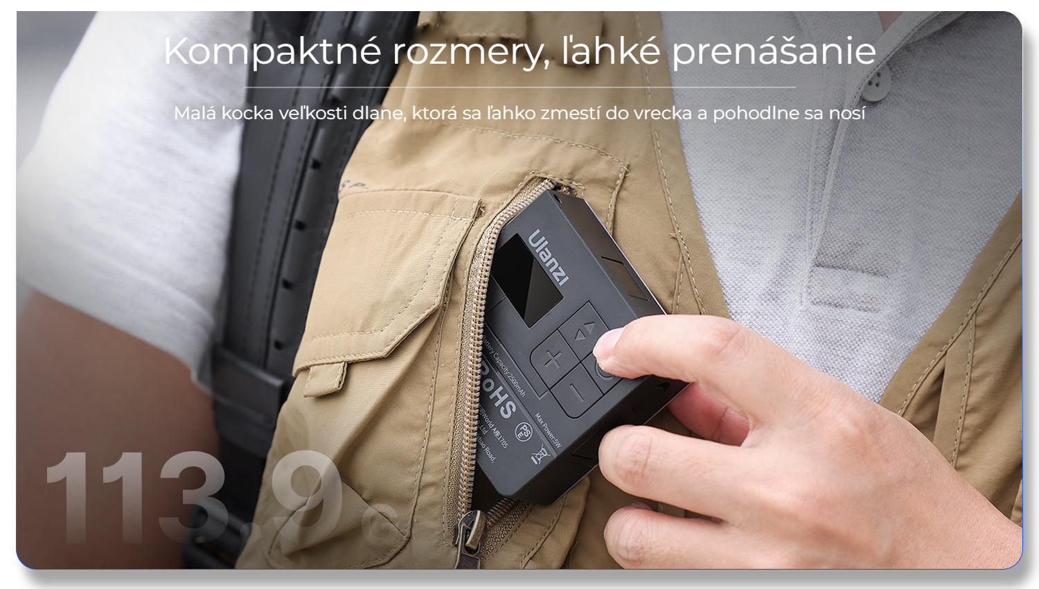 Ulanzi VL49 Pro RGB – Kapesní velikost