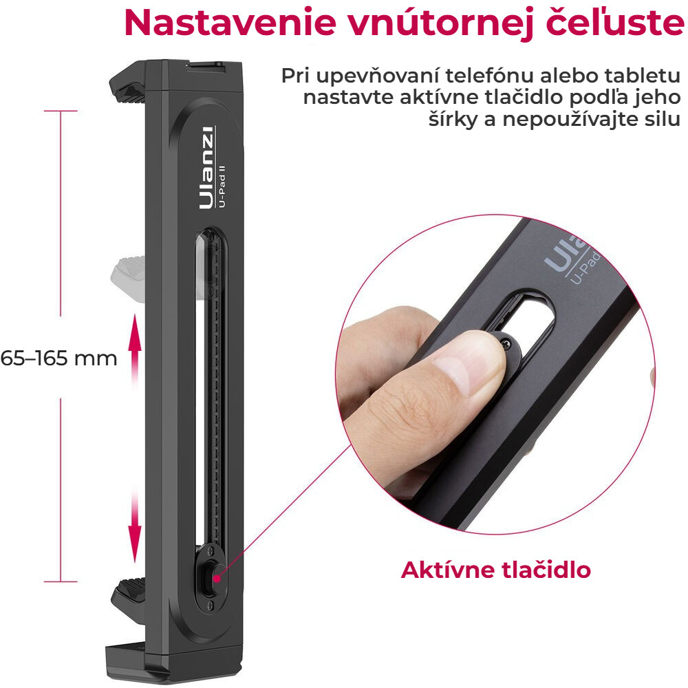 Ulanzi U-Pad II držák na telefon a tablet – Vnitřní čelist 65–165 mm