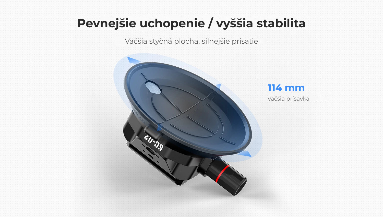 Ulanzi SC-02 vakuová přísavka 114 mm – Větší plocha, silnější přisátí